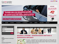 Náhľad web stránky Monitorovanie vozidiel